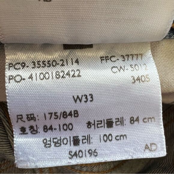 Levi's 550 Relaxed Fit Cutoff Denim Jean Shorts Classic Blue Distressed Frayed - Picture 10 of 10